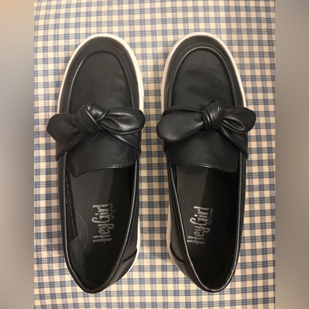 Black Corkys Hey Girl Women's Why Knot Slip-On Fashion Sneakers with Bow